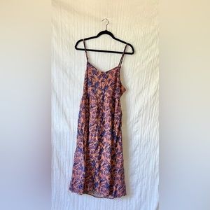 XXL Strapless Dress: coral, blue and purple.